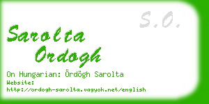 sarolta ordogh business card